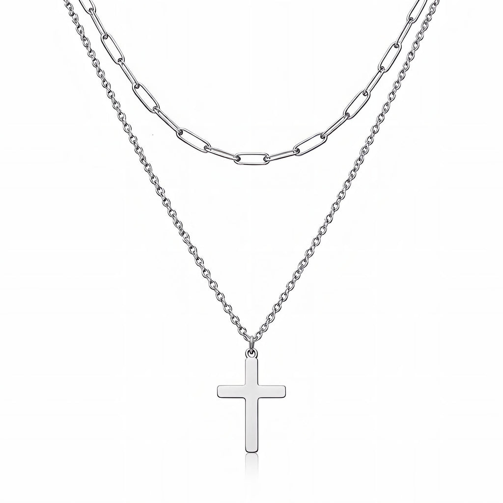 Silver Small Cross Necklace