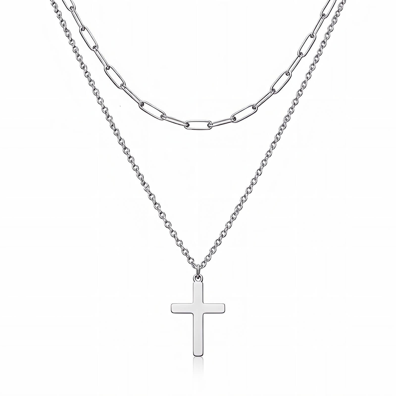 Silver Small Cross Necklace