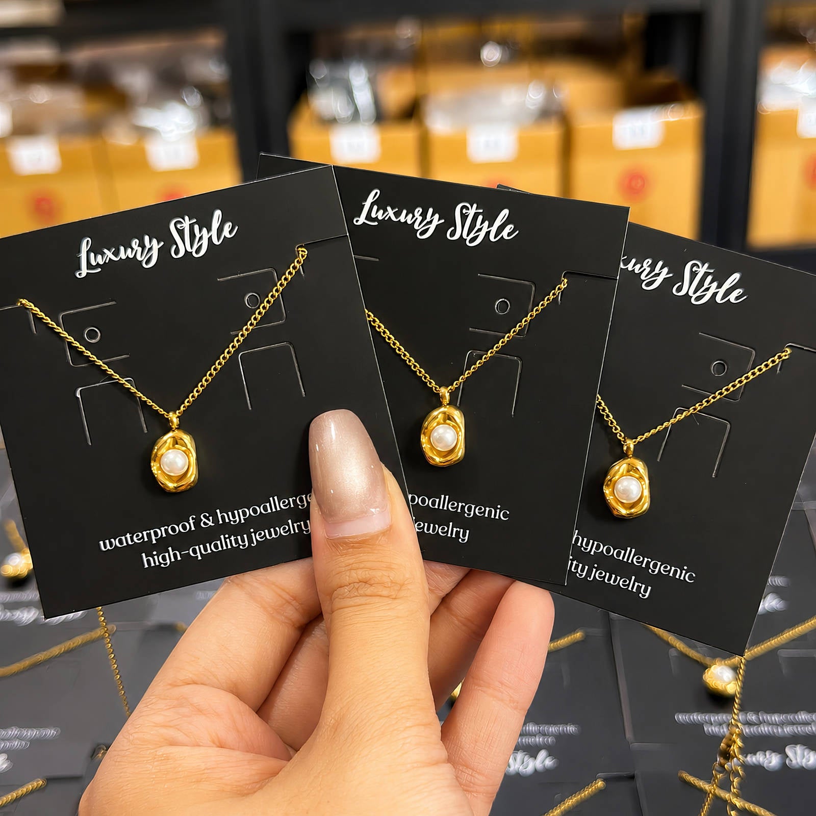 Crystal Gold Necklace