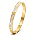 Gold White Bracelet
