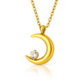 Crescent Gold Necklace