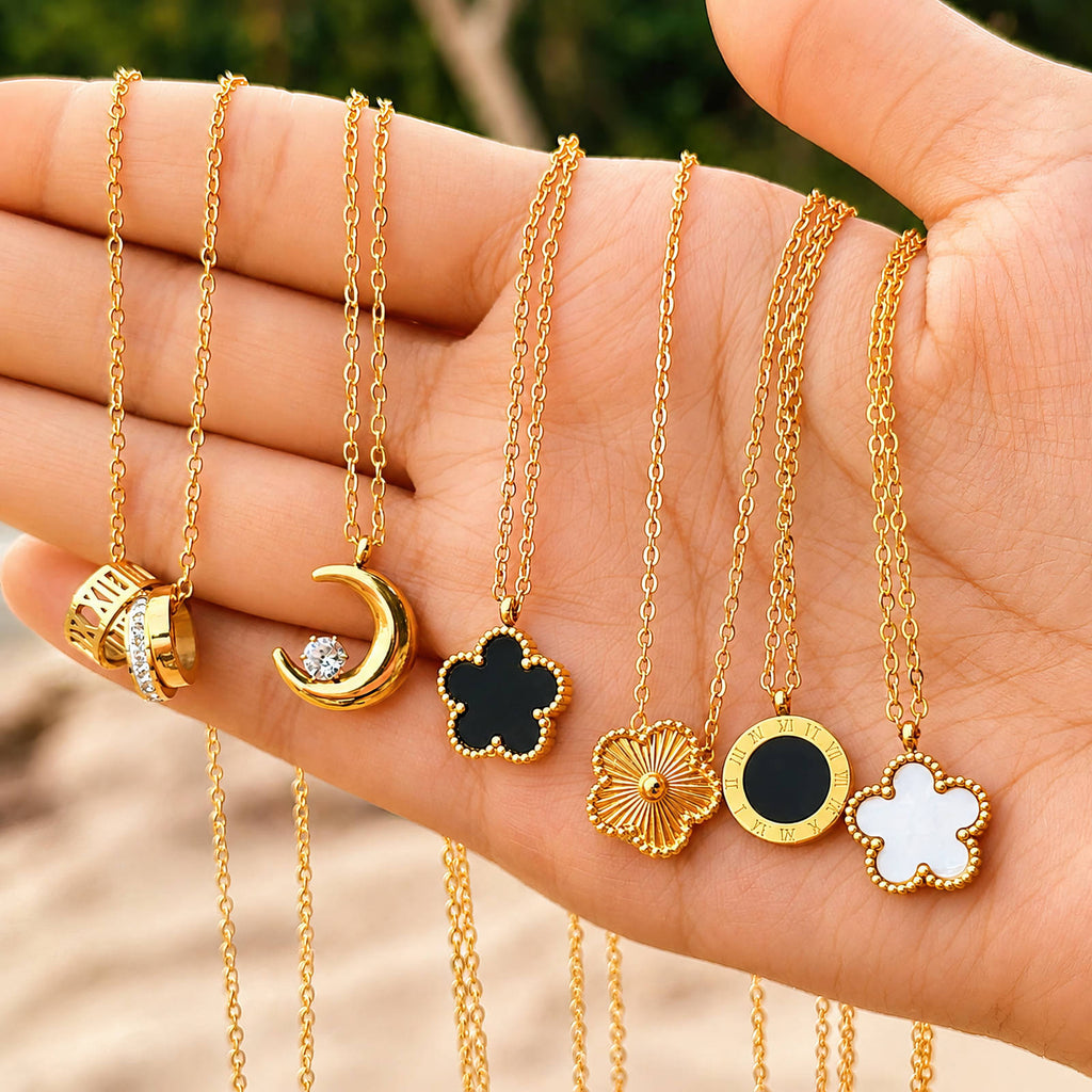 Crescent Gold Necklace