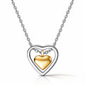 Silver One Heart Necklace