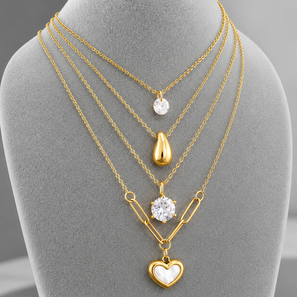 Teadrops Gold Necklace