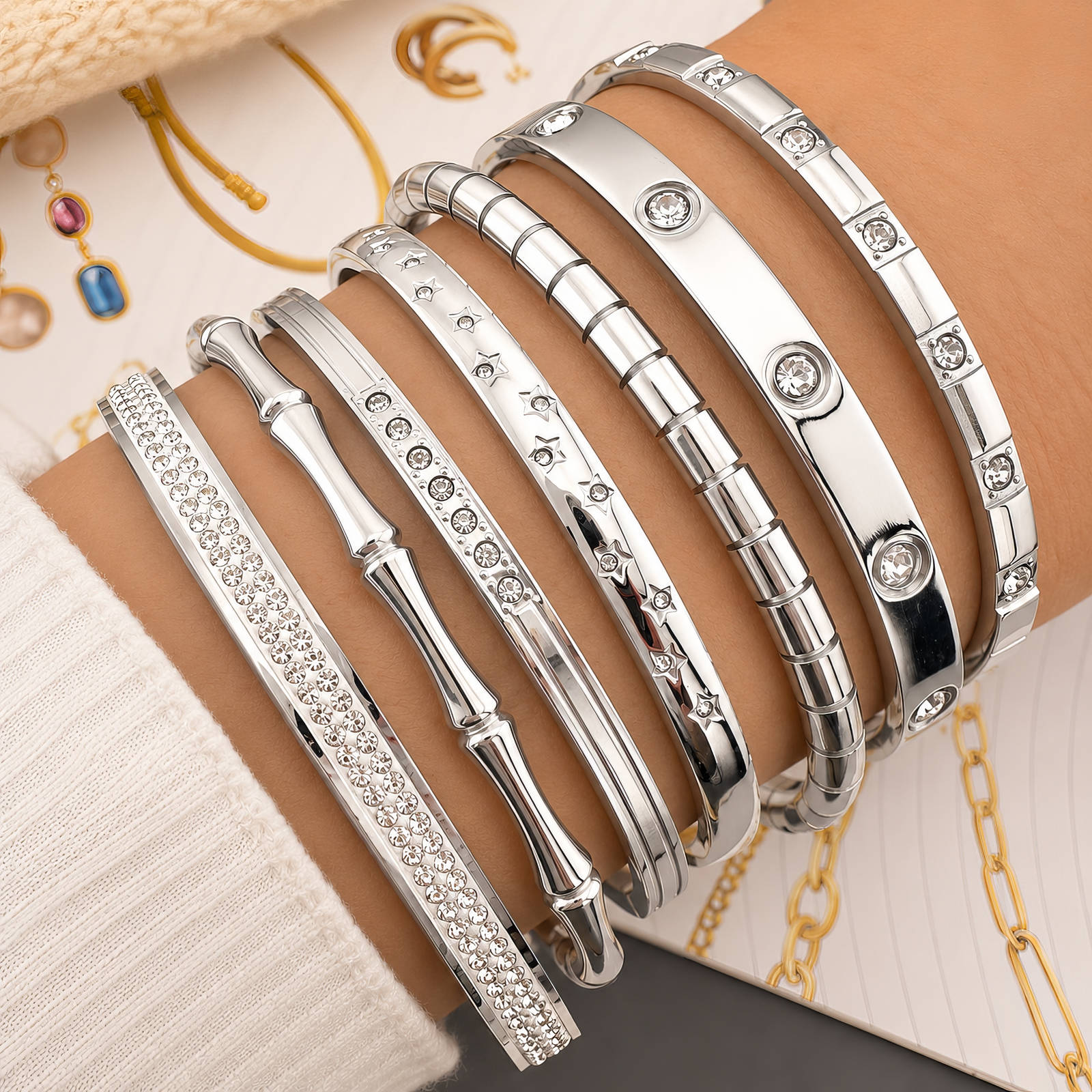 Silver Stars Bracelet