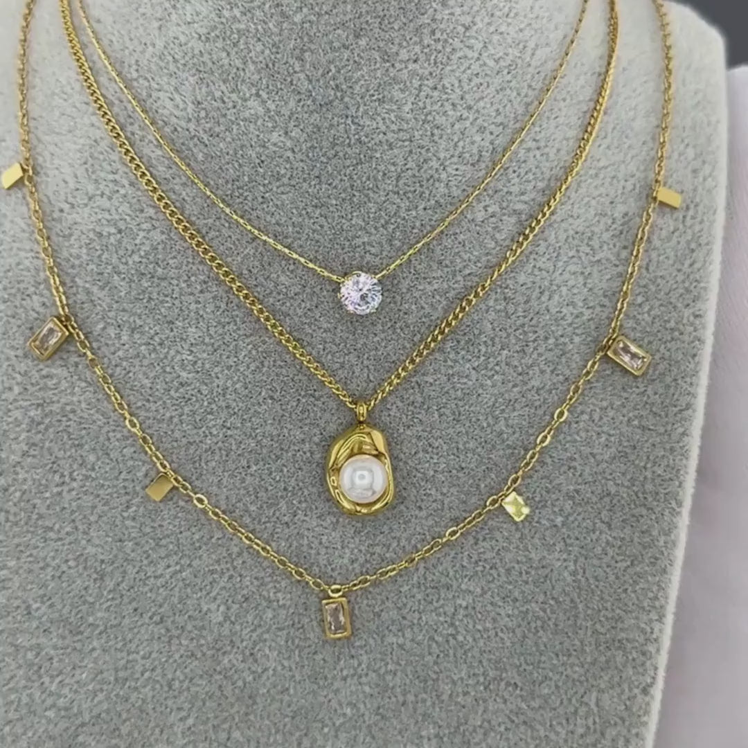 Crystal Gold Necklace