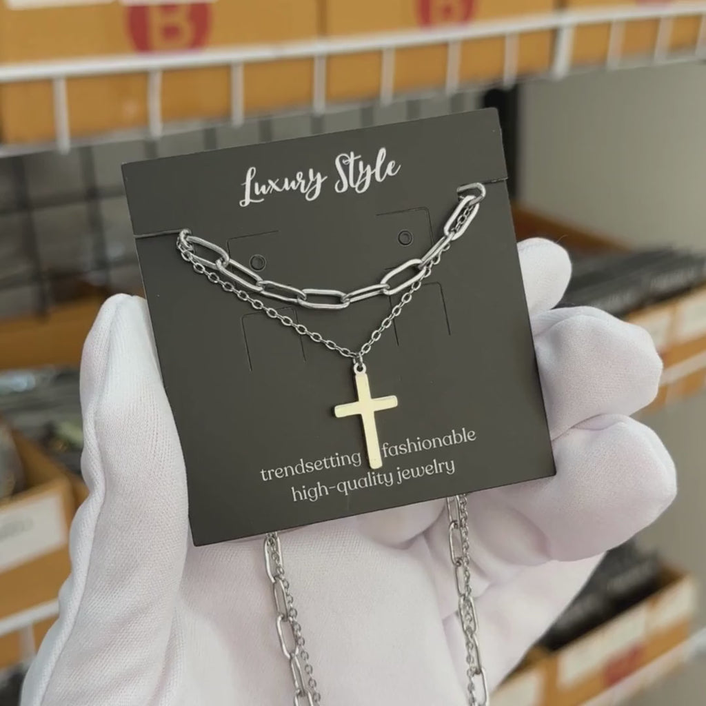 Silver Small Cross Necklace