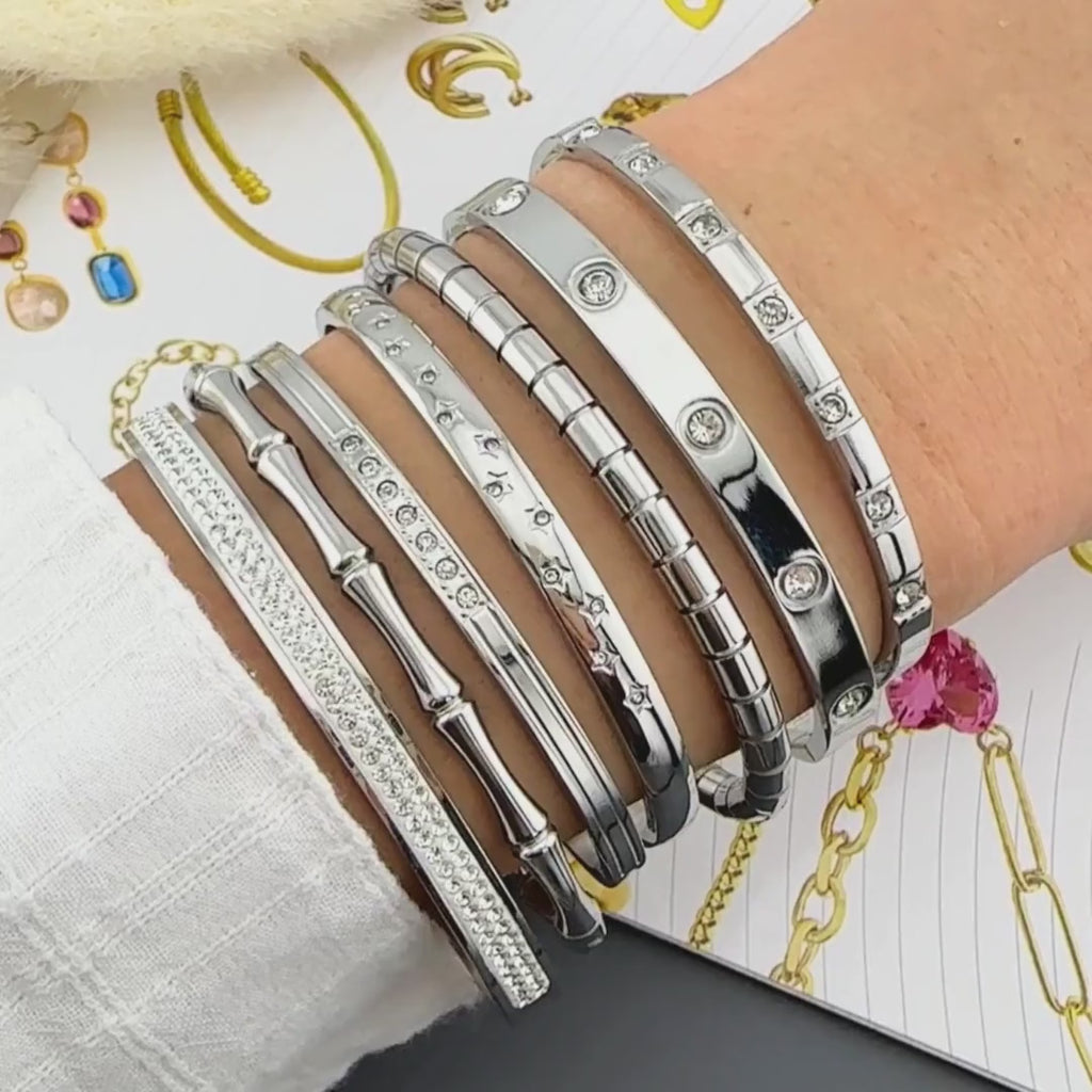Silver Circle Design Bracelet