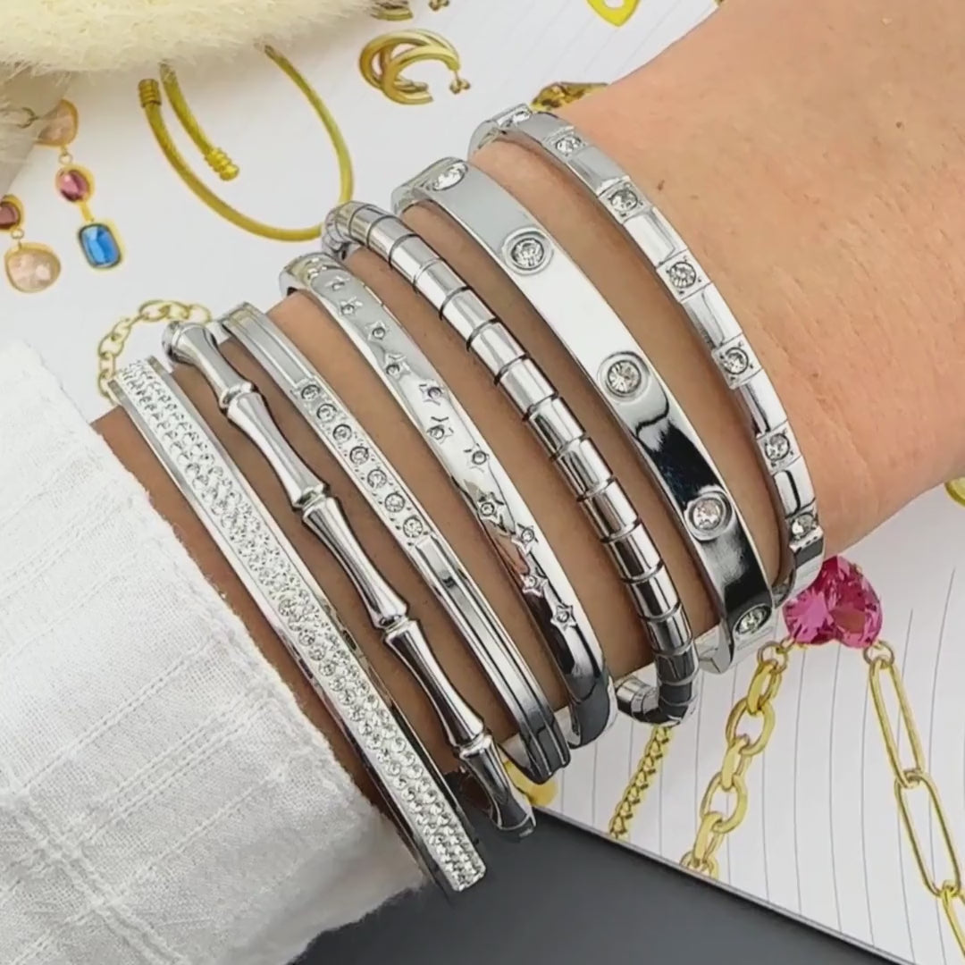 Silver Circle Design Bracelet